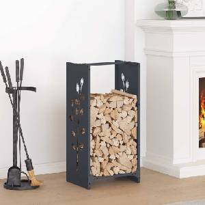 vidaXL Стойка за дърва, 40x30x80 см, студеновалцувана стомана (864221)
