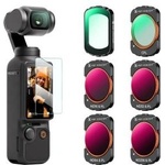 K&f concept magnetic filter set, compatible with DJI OSMO Pocket 4/3, pack of 6 UV, CPL, ND16/PL, ND32/PL, ND64/PL, ND256/PL filters, Osmo Pocket 4/3 accessories (aluminum frame) - SKU. 2149