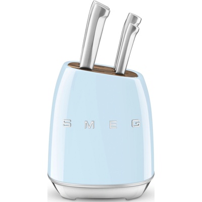 Smeg Sada 6 nožů se stojanem 50's Style modrý pastel