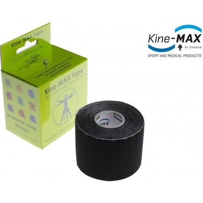 KineMAX Kinesiologický tejp MAX Super Rayon černý 5 x 5 cm