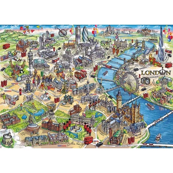 Gibsons - Puzzle Puzzle 500 pieces Maria Rabinky: London Landmarks - 500 piese