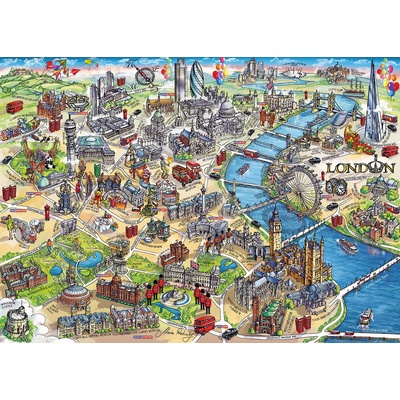 Gibsons - Puzzle Puzzle 500 pieces Maria Rabinky: London Landmarks - 500 piese
