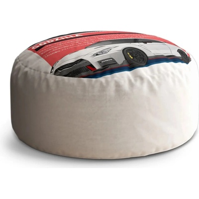Sablio Okrúhly taburet Circle Nissan GTR 35 Godzilla: 38x48 cm