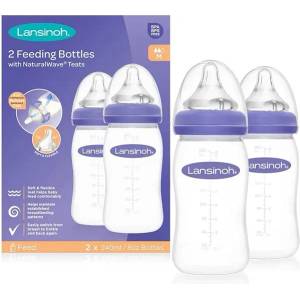Lansinoh Шишета с биберон Lansinoh - NaturalWave, 240 ml, 2 броя (L-75450) - ozone