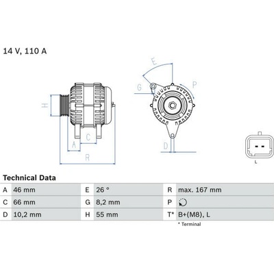 generátor BOSCH 0 986 042 181