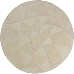 Flair Rugs Бежов ръчно изработен вълнен кръгъл килим ø 160 cm Shard - Flair Rugs (503119381700)