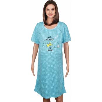 Нощница за кърмачки в тюркоазено синьо със зайче