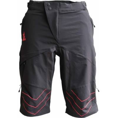 Zimtstern Мъжка фланелка с къс ръкав за колоездене Zimtstern Bulletz Short Cycling shorts - Pirate Black / Jester Red (056-4125-0112)