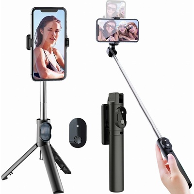 SES 3v1 Bluetooth bezdrátová 90 cm s Tripod stativem a s dálkovým ovládáním černá 7753 – Zboží Živě