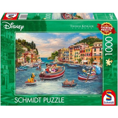 Schmidt Spiele Thomas Kinkade Studios Disney Mickey and Minnie in Italy 1000 dílků
