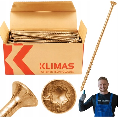 Klimas Wkręt-met Vrut konstrukční se zápustnou hlavou 8x140 TX