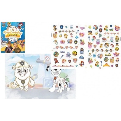 Omalovánky s tetováním A4 Tlapková patrola/Paw patrol v sáčku 21x28cm