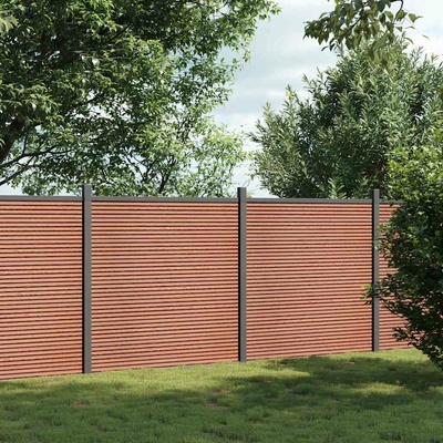vidaXL Plotový dílec hnědý 353 x 186 cm WPC