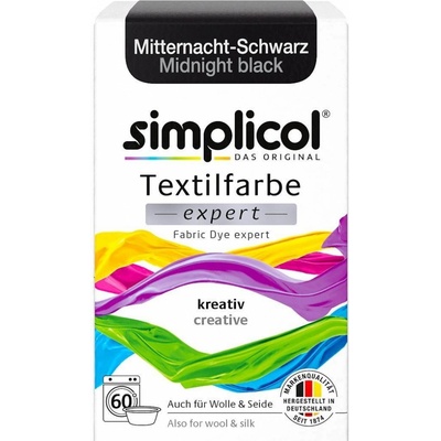Simplicol textilfarbe barvivo na tkaniny černé 150 g – Zboží Dáma
