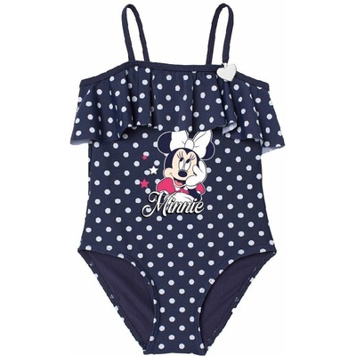E PLUS M Dívčí plavky MINNIE jednodílné 52448346 modrá/bílý puntík