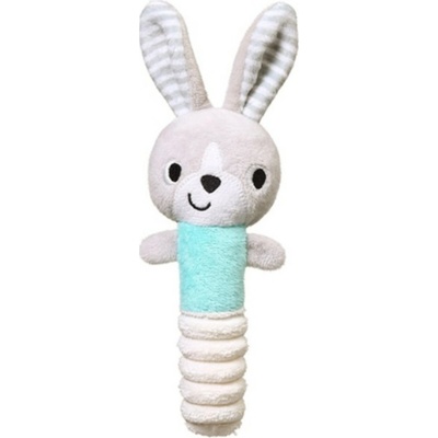 BabyOno plyšová hračka s pískatkom Hey Bunny tyrkysová