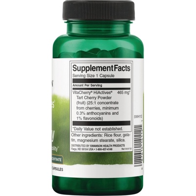 Swanson HiActives Tart Cherry 465 mg 60 kapslí