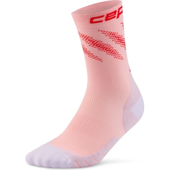 CEP Дамски чорапи за бягане Cep Women's Run Edt. Elliptic Socks Mid Cut Running socks - Pink / Red - размер IV (207-1149-0513)