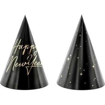 PartyDeco Парти шапки Честита Нова година 6 бр