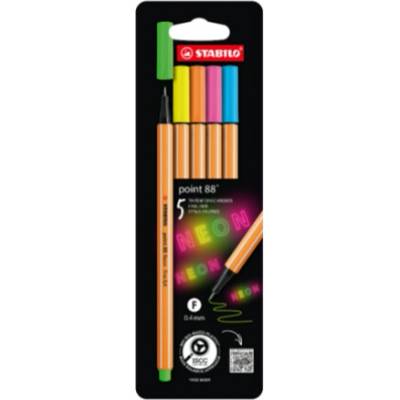 Stabilo point 88 5 neonových farieb