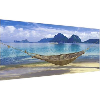 Obraz houpací sítě na pláži 2, jednodílný 200x100 cm – Zbozi.Blesk.cz