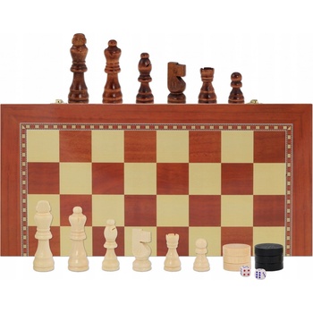 Drevený šach veľký klasický 48X48 backgammon