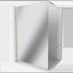 Mexen Kioto душ параван Walk-in 120 x 200 см, огледало 8 mm, златисто - 800-120-101-50-50 (800-120-101-50-50)