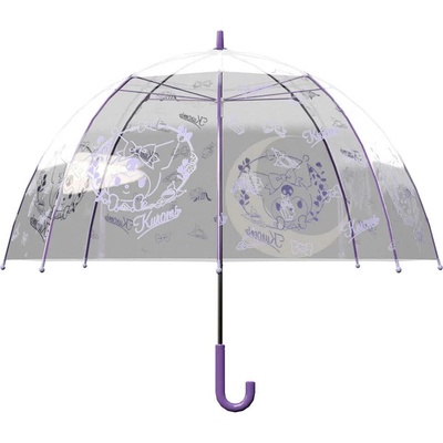 Чадър Cyp brands Hello Kitty Kuromi 57 cm umbrella - Purple (Transparent / Purple)