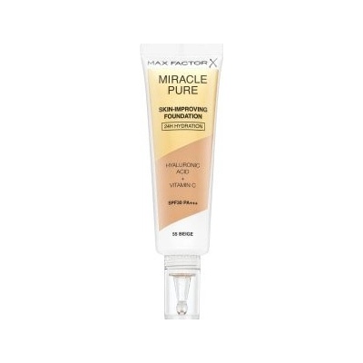 Max Factor Miracle Pure Skin-Improving Foundation dlhotrvajúci make-up s hydratačným účinkom 55 Beige 30 ml