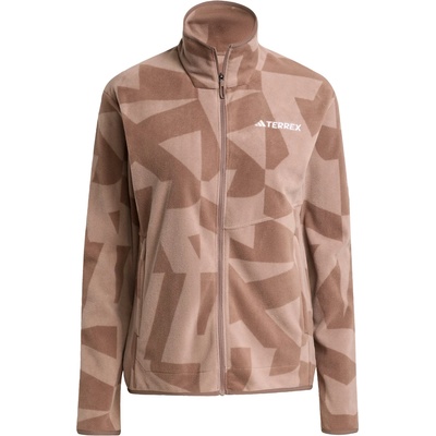 adidas Terrex Дамско поларено яке Adidas terrex Women's MT AOP Full Zip Fleece Fleece jacket - Earth Strata / Trace Brown (105-7168-0114)