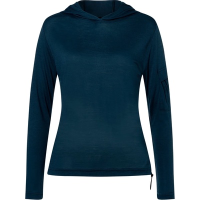 super. natural Дамски вълнен пуловер super. natural Women's Relax Light Pocket Hoodie Merino hoodie - Blueberry - размер XL (105-5049-0415)