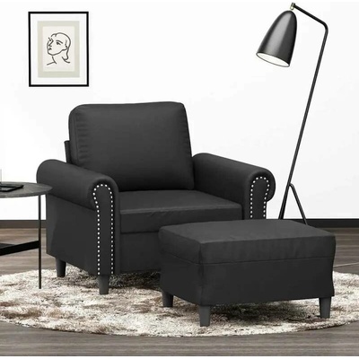 vidaXL 11461.3201200 s podnožkou černé 60 cm umělá kůže