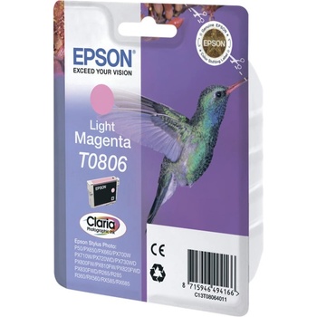 Epson Мастило EPSON1LB T0806 ink cartridge light magenta standard capacity 7.4ml 685 pages 1-pack blister without alarm (C13T08064011)