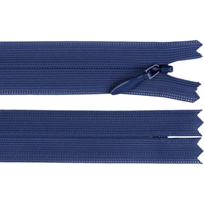 Prima-obchod Spirálový zip skrytý YKK No 3 délka 50 cm dederon, barva 388 modrá delta