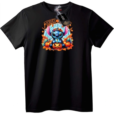 NOONEBRAND Тениска Stitch Halloween Лудост или лакомство - 6XL, White