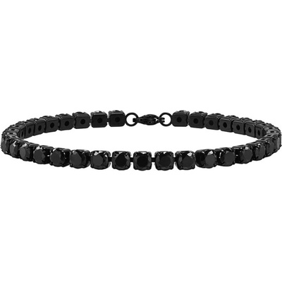 Daniel Dawson ocelový náramek s černými zirkony Tennis Chain NR2052-BR-1495B/CO/19 Černá