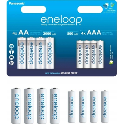 Panasonic Eneloop AA 2000mAh 4ks, AAA 800mAh 4ks BK-KJMCDE44E – Zbozi.Blesk.cz