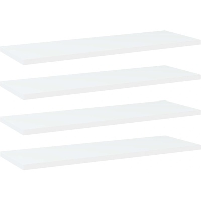vidaXL Рафтове за етажерка, 4 бр, бели, 60x20x1, 5 см, ПДЧ (805218)