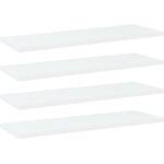 vidaXL Рафтове за етажерка, 4 бр, бели, 60x20x1, 5 см, инженерно дърво (805218)