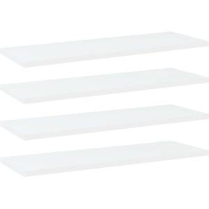 vidaXL Рафтове за етажерка, 4 бр, бели, 60x20x1, 5 см, инженерно дърво (805218)