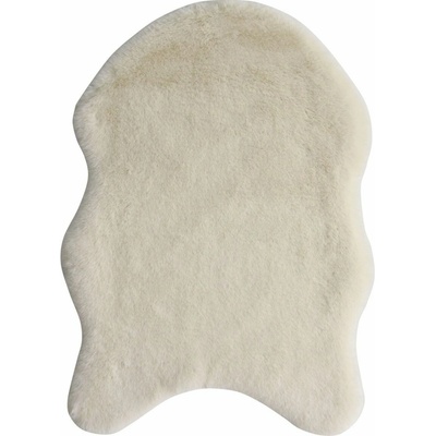 Rabbit Dekoračná kožušina imitácia králika, umelá koža, 90 × 60 cm, krémová, 13-6090