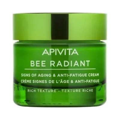 APIVITA Крем против стареене и признаци на умора за суха кожа , Apivita Bee Radiant White Peony & Patented Propolis Signs of Aging & Anti-Fatigue Cream Rich Texture, 50ml