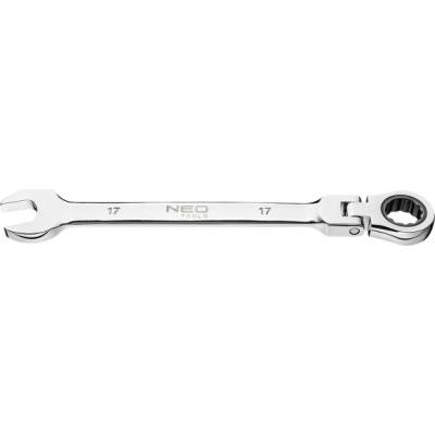 NEO Tools klíč ráčnový 17mm a plochý s kloubem 09-059
