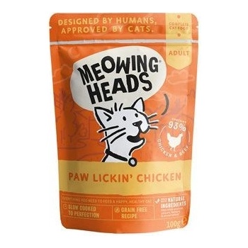 Meowing Heads Paw Lickin Chicken 10 x 100 g