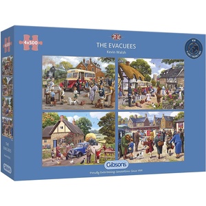 Gibsons - Puzzle 4x500 The Evacuees - 500 piese