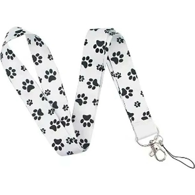 Šňůrka na krk Lanyard Tlapky černé