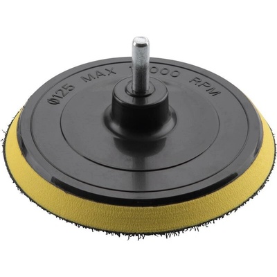 EXTOL Nosič brusných výseků, do vrtačky - suchý zip, průměr 125 mm, stopka 8 mm 108425