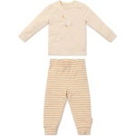 Little Dutch Бебешка пижама от две части Little Dutch Natural Stripes - 62-68 cm, 2-6 м, Sand (CL24296045) - ozone