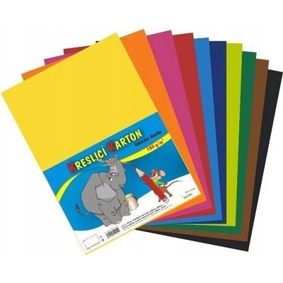 Kreslící karton A4/60ks/180g mix 12barev