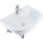 GROHE Bau Ceramic - Комплект умивалник 60 cm и смесител Start Flow с изпразнител, алпийско бяло/хром 39472000 (39472000)